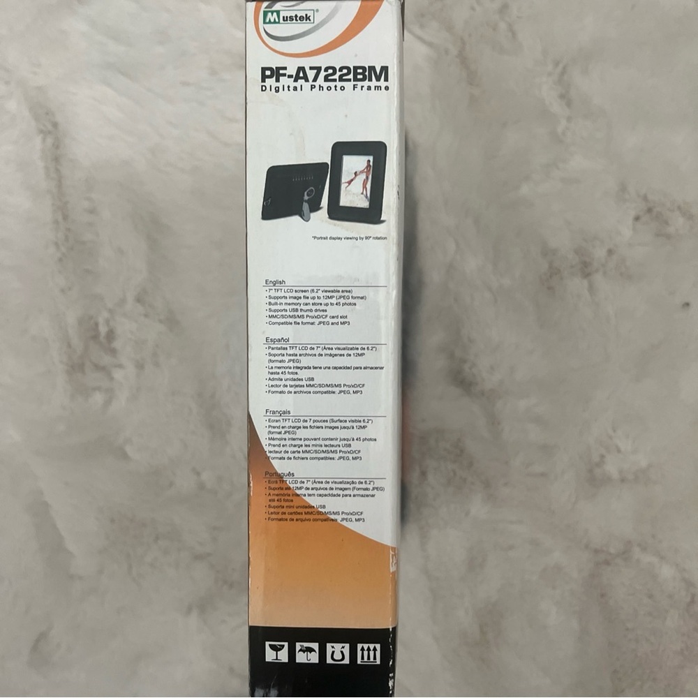 PF-A722BM Digital Photo Frame 7" frame MP3 Music Holds 45 JPEG Pictures - Picture 4 of 6